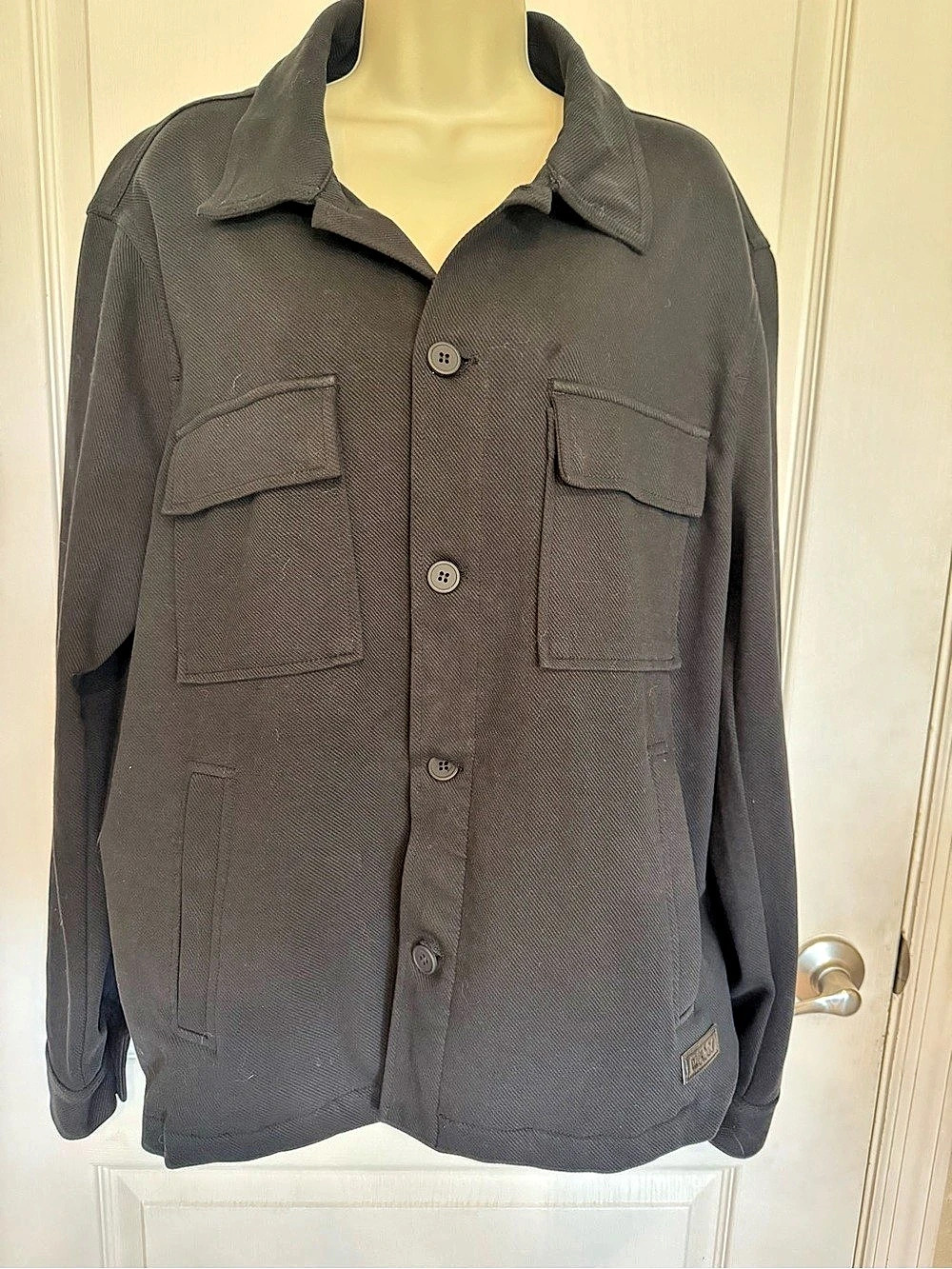DKNY Men's Shirt Jacket Black XL Like New